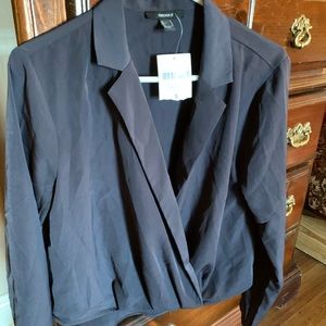 Forever 21 navy blue blouse S NWT